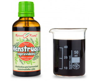 Menstruace nepravidelná - bylinné kapky (tinktura) 50 ml